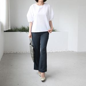 [쉬즈마담]T57355 통큰 벌룬소매 엠보 블라우스 50대 엄마옷