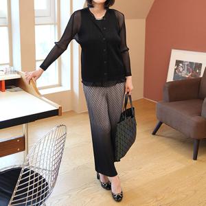 [쉬즈마담]J31702 몽블 네트 망사가디건 50대엄마옷