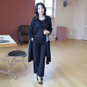 [쉬즈마담]J31710 물나염배색 언밸런스 포켓 롱자켓 60대 엄마옷