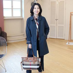 [쉬즈마담]J31713 로반 컬러테이핑 트레치코트 50대 40대 엄마옷