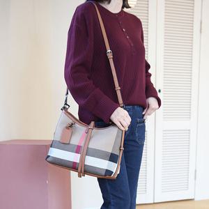 [쉬즈마담]A42380 두줄장식 체크 도트 숄더백 엄마가방 여성가방
