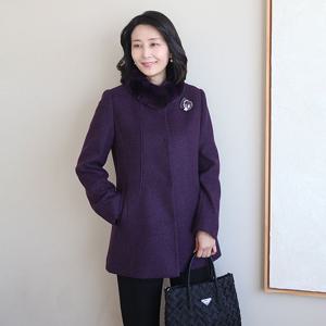 [쉬즈마담]J31746 보석브로치 렉스카라 알파카코트 50대 엄마옷