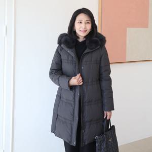 [쉬즈마담]J31749 후끈후끈 줄체인 폭스퍼 덕다운 코트 엄마옷