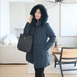 [쉬즈마담]J31747 허리조절 폭스퍼 덕다운코트 50대 엄마옷