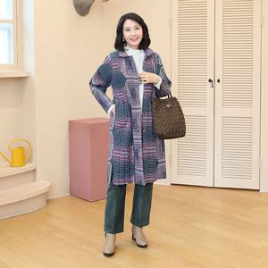 [쉬즈마담]J31761 미쏭 예술핏 플리츠 누빔 코트 50대엄마옷