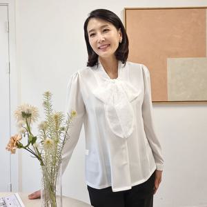 [쉬즈마담]T57469 풍성한 레이스 리본 블라우스 하객룩