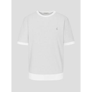 [빈폴멘] 투톤 텍스쳐 라운드 니트  라이트 그레이 (BC6351C312)