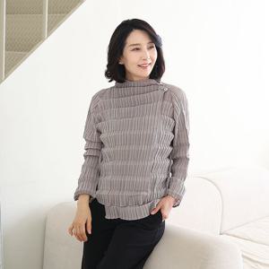 [쉬즈마담]J31789 입체플리츠 피아노 랩블라우스&가디건 엄마옷