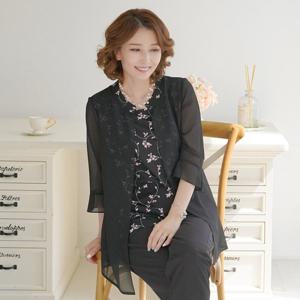 [쉬즈마담]T55411 꽃넝쿨 가디건 블라우스/엄마옷