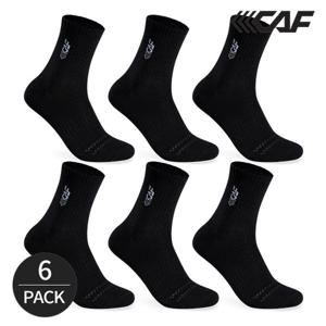 르까프 남성 베이직 세로로고 중목양말 6P_BK