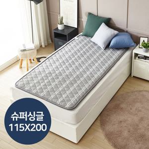 눕자 카본 탄소매트 전기요매트 그레이 슈퍼싱글 115X200
