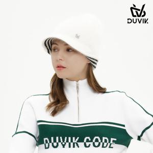 듀빅 여성 방한 니트 방울 패치 골프모자 DD4WAP782WH