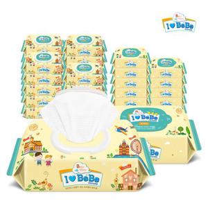 [아이러브베베]아이보리 62g엠보 72매 20팩 캡형+휴대용 12팩 아기물티슈