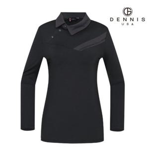 [데니스골프]솔리드변형에리티셔츠 NAOFLTS056BK_JJ