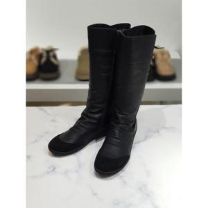 한슈 세이브존03 가죽 마인드 셔링 롱부츠 3.5cm HS247062bi