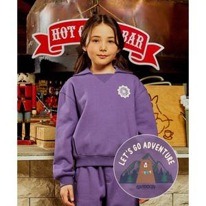 [본사][아웃도어프로덕츠키즈](여아)카라 변형 스웻 맨투맨 (퍼플) OD234IMM71_PUR