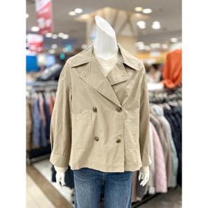 소고 세이브존01 더블 버튼 숏 트렌치 코트 AJ1GA13-1