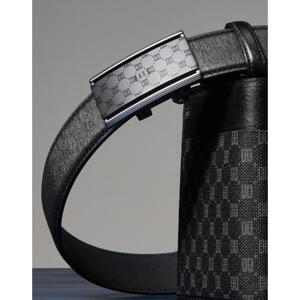 [닥스ACC][선물포장] [LOUIS] 블랙 루이스 DD패턴 무광버클 소가죽 자동벨트 DBBE3F711