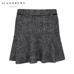 [세인트앤드류스] 여성 레더 배색 훌 큐롯 스커트