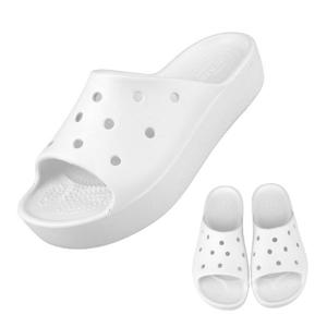 크록스 CROCS 슬리퍼 클래식 플랫폼 슬라이드 208180-100 화이트