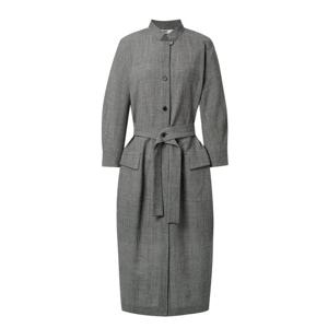 닥스 여성 24FW 클리어런스울 블랙 체크 스트랩 셔츠형 원피스 DLDR4C703BK