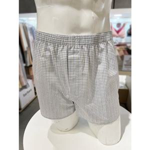 [바바라] AMT4407T 블루그린 잔체크 아사면 남성 트렁크팬티 AMT4407T