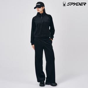 [스파이더] 여성 골지 벨루아 와이드 팬츠 SPJWCNFP355WBLK