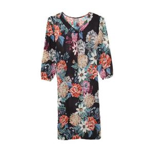 신축성 좋고 가벼운 수입 나일론 꽃 나염 여성 홈웨어 원피스 WGN340W