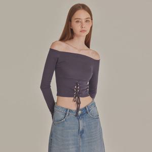 LACE UP CORSET OFF SHOULDER TOP_T426TP119(CG)