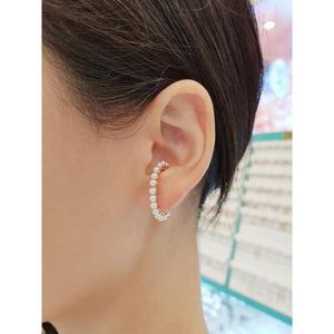 볼라레 세이브존01 생일쿠폰 진주 큐빅 언발 링 귀걸이 spe757