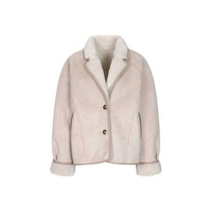 [올리브데올리브]박시핏 테일러드카라 무스탕점퍼(OM4WMA68-DG-EL1)