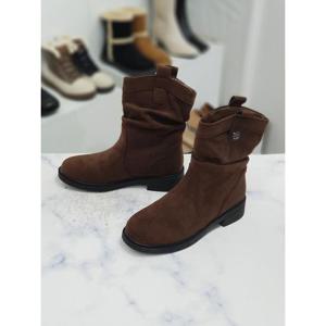 한슈 세이브존09 스웨이드 셔링 미들굽 통부츠 3.5cm HS62688my