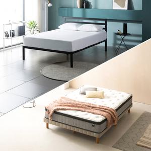 [지누스침대][Q] 1500H 블랙 침대SET / 컴포트 서포트 하이브리드 30cm 침대 세트 프레임 퀸