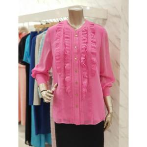 미니멈 세이브존01 라운드넥 프릴 블라우스 MXAAWB2100