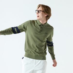 [먼싱웨어][37%OFF]남성 카라 니트 긴팔티셔츠 카키(MQ121MSW13)