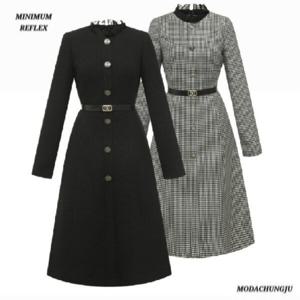 [미니멈]MD 시스루 카라 하프넥 원피스 MD MMYDGWO0810_CJ