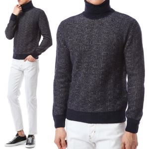 라르디니 배색패턴 울 터틀넥 니트/IMLMML183 850PA