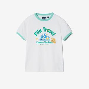 [휠라키즈] Travel club 링거 반팔티셔츠 (FK2RSH2403X_WHI)