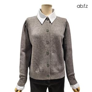 [에이비에프지]남방 레이어드 스타일 긴팔 니트 가디건 APZ1HY57B