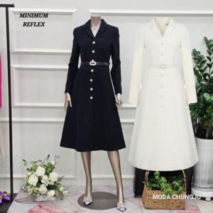 [미니멈]MD 카라넥 트위드 플레어 원피스 MD MMXAAWO1190 Z_CJ