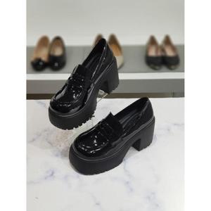 한슈 세이브존03 제이디 블랙 로퍼 미들힐 8.5cm AGHS97an02byA