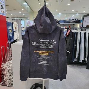 에어워크주니어 sh06 데님프린트 레이어드 후드티셔츠 A251B1104B