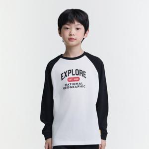 [내셔널지오그래픽키즈]K251UTS920 래글런 긴팔티 CARBONBLACK