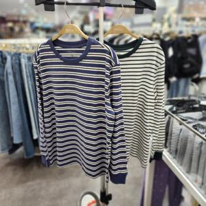 유솔 sh06 유니 싱글 스트라이프 에센셜 티셔츠 ULLA25S01