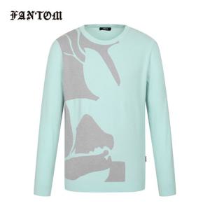 [팬텀] 남성 빅 플라워 버드아이 니트