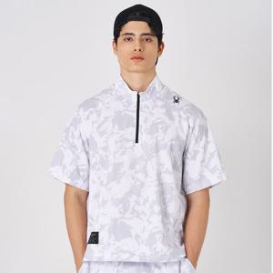 [스파이더] 남성 시어서커 반팔 아노락 SPKMCNRS304MGRY