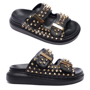 [알렉산더맥퀸] 21SS 여성 스터드 하이브리드 샌들 (650785_WHXZB_1088_21S)