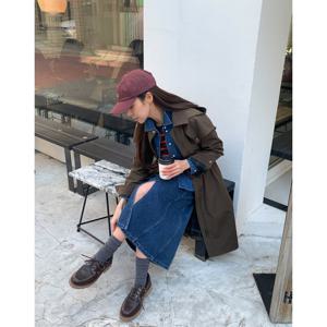 헤지스 여성 25SS트렌치카키 야상형 롱 코트 HSCO5A212K2