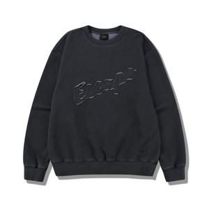 [지프]JQ1TSU838 다크그레이 지프 빈티지 다잉 아플리케 맨투맨_