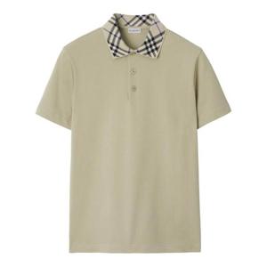 버버리 폴로 티셔츠 8103866 LICHEN DOM